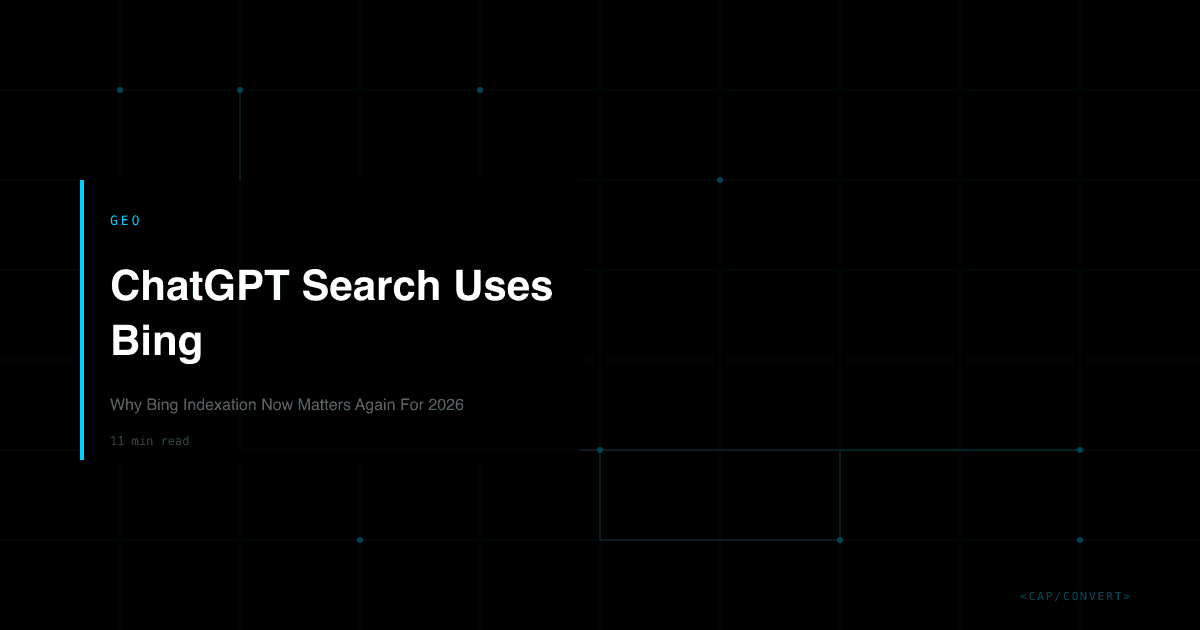 ChatGPT Search Uses Bing: Why Bing Indexation Now Matters Again For 2026