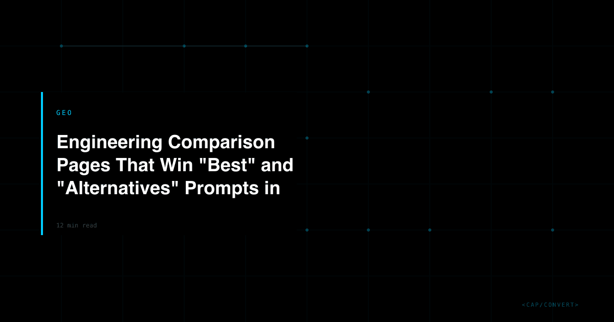 Engineering Comparison Pages That Win "Best" and "Alternatives" Prompts in AI Answers