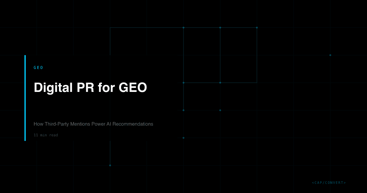 Digital PR for GEO: How Third-Party Mentions Power AI Recommendations