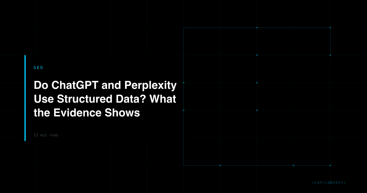 Do ChatGPT and Perplexity Use Structured Data? What the Evidence Shows