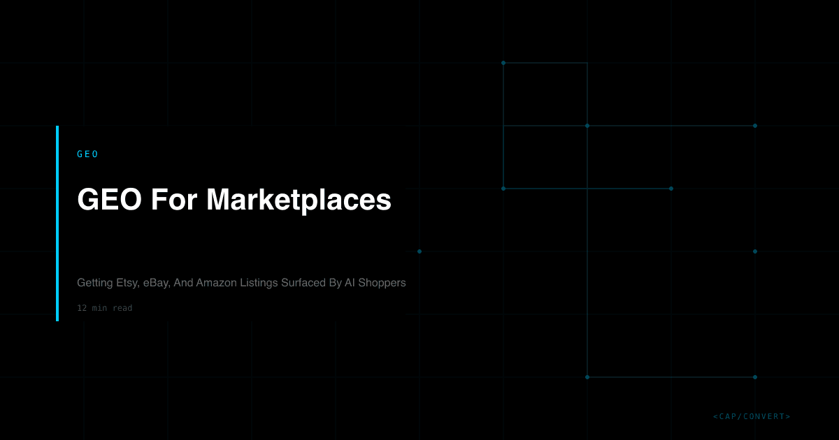 GEO For Marketplaces: Getting Etsy, eBay, And Amazon Listings Surfaced By AI Shoppers