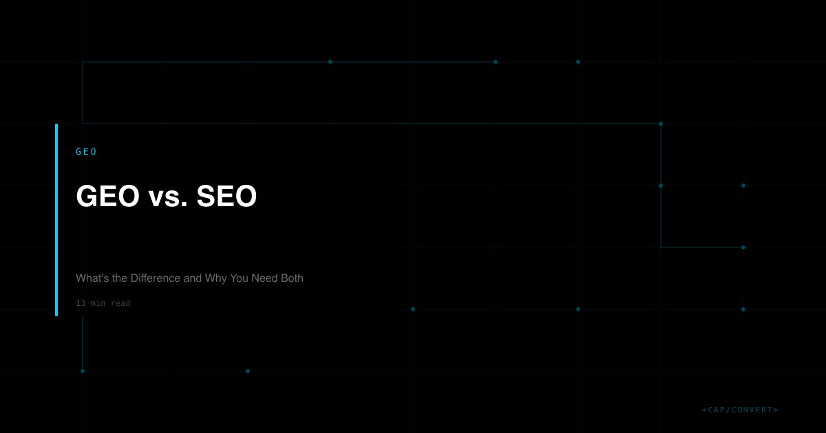 GEO vs. SEO: What's the Difference and Why You Need Both