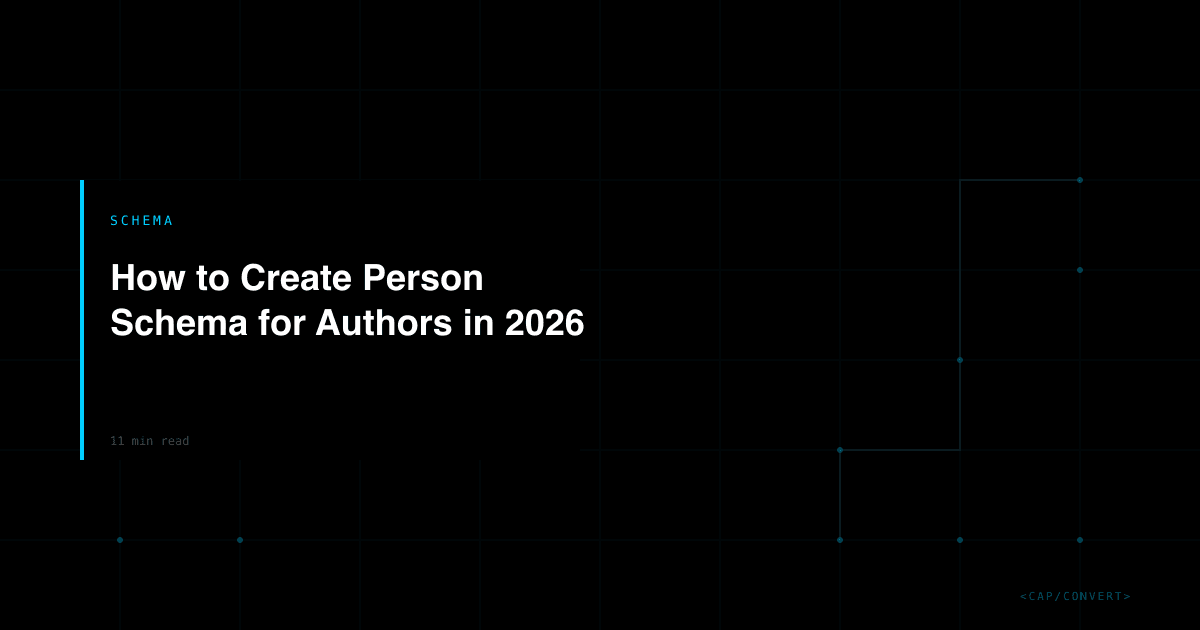 How to Create Person Schema for Authors in 2026