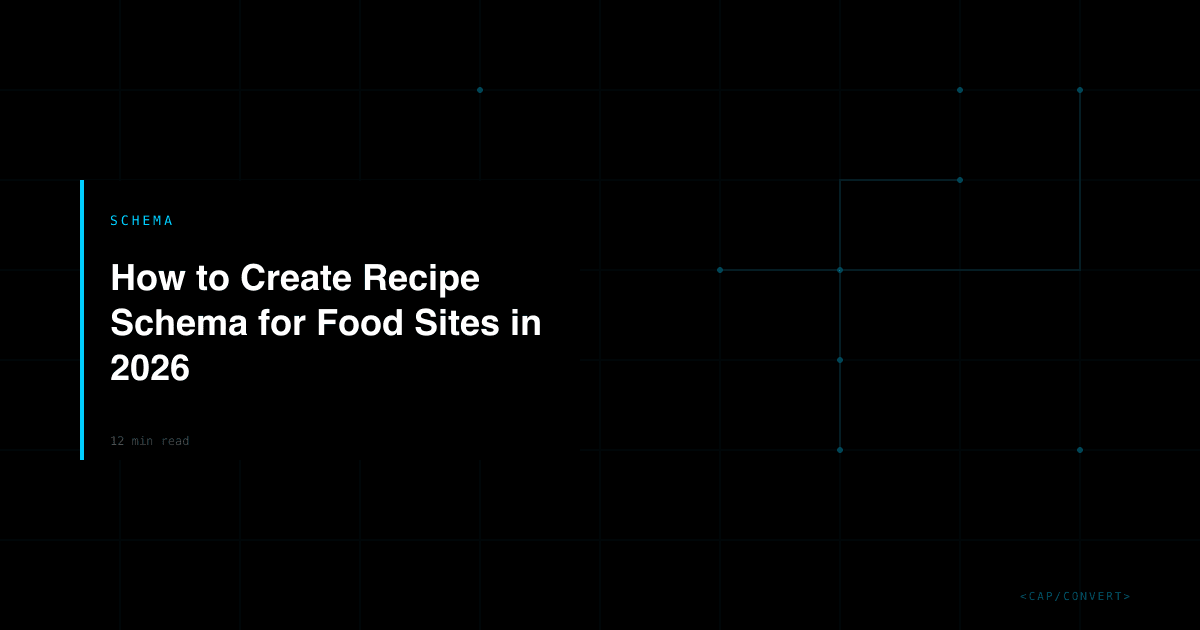 How to Create Recipe Schema for Food Sites in 2026