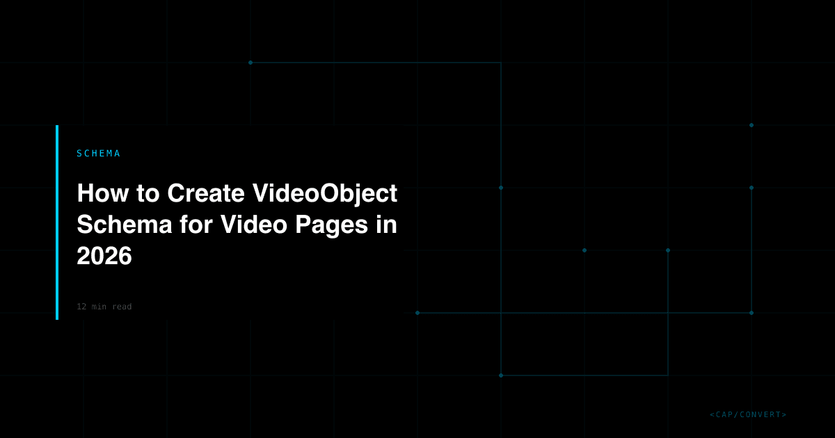 How to Create VideoObject Schema for Video Pages in 2026