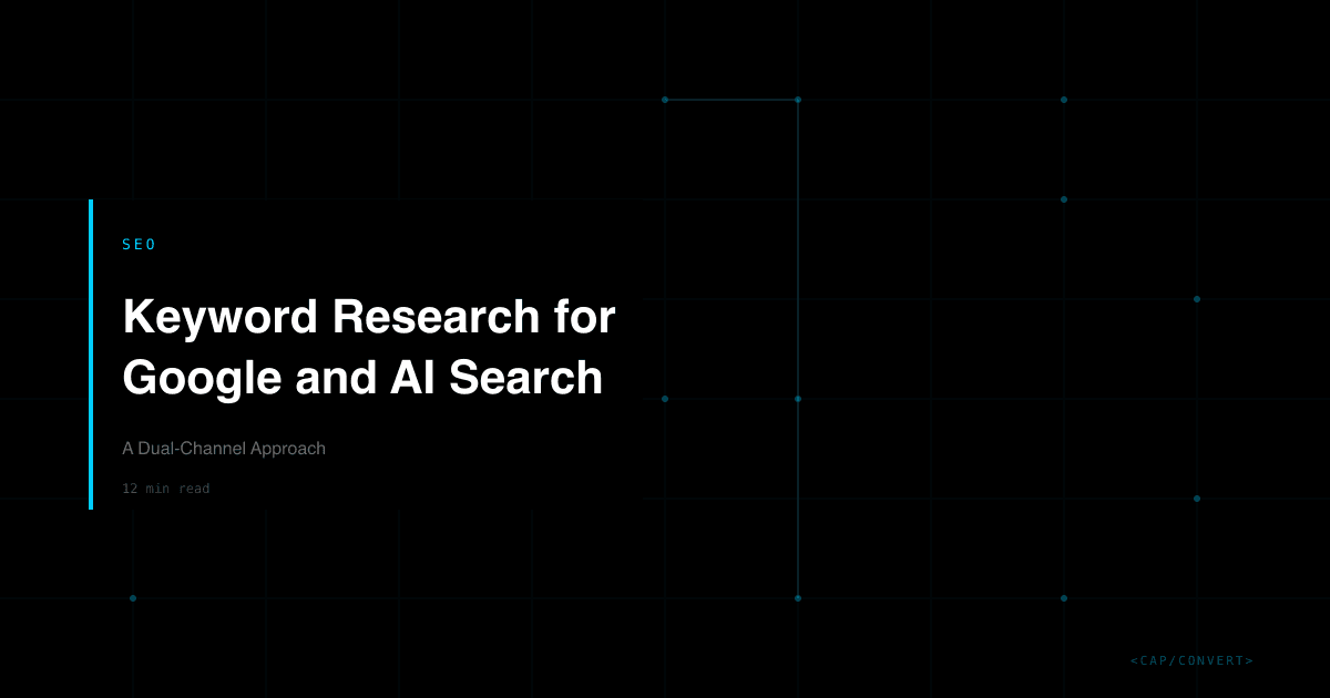 Keyword Research for Google and AI Search: A Dual-Channel Approach