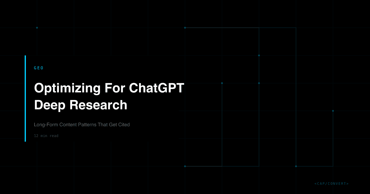 Optimizing For ChatGPT Deep Research: Long-Form Content Patterns That Get Cited