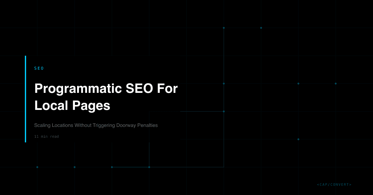 Programmatic SEO For Local Pages: Scaling Locations Without Triggering Doorway Penalties