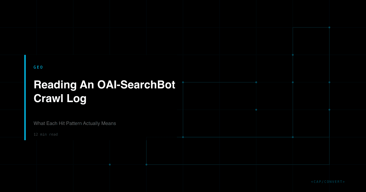 Reading An OAI-SearchBot Crawl Log: What Each Hit Pattern Actually Means