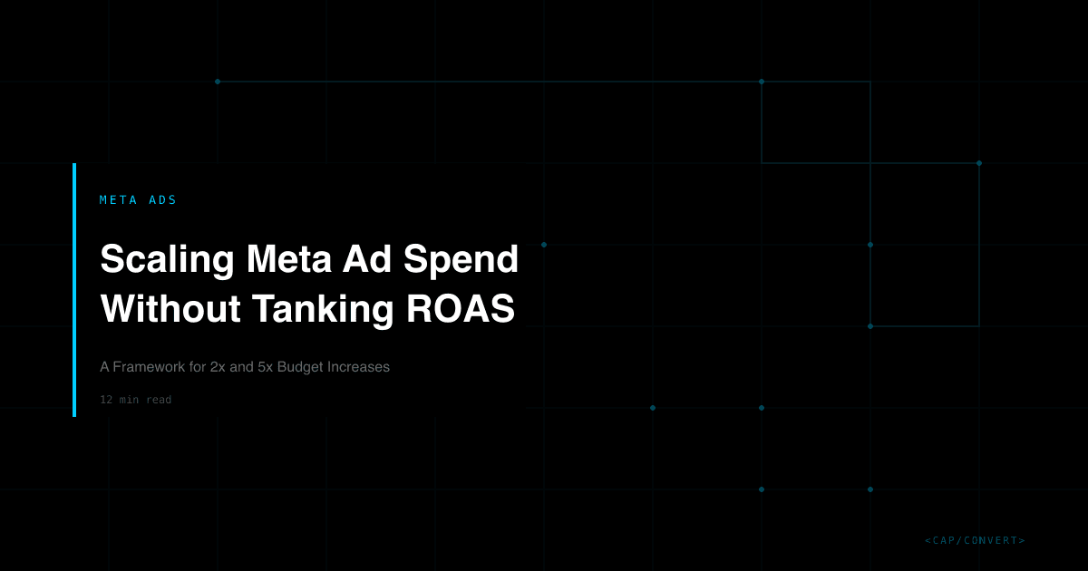 Scaling Meta Ad Spend Without Tanking ROAS: A Framework for 2x and 5x Budget Increases