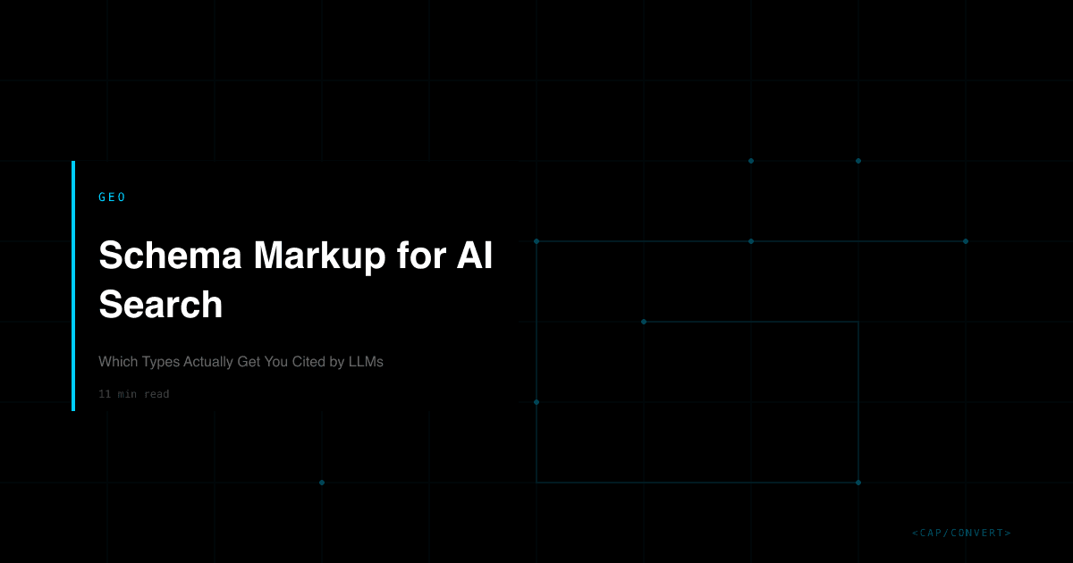 Schema Markup for AI Search: Which Types Actually Get You Cited by LLMs