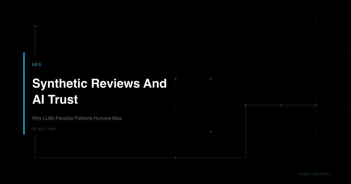 Synthetic Reviews And AI Trust: Why LLMs Penalize Patterns Humans Miss