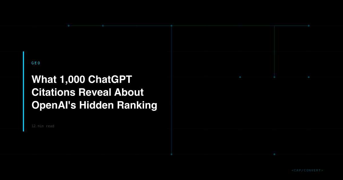 What 1,000 ChatGPT Citations Reveal About OpenAI's Hidden Ranking Signals