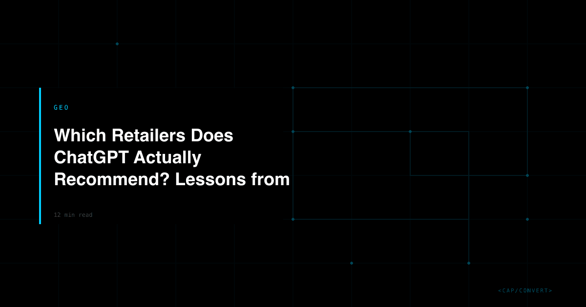 Which Retailers Does ChatGPT Actually Recommend? Lessons from 22.5M Shopping Queries