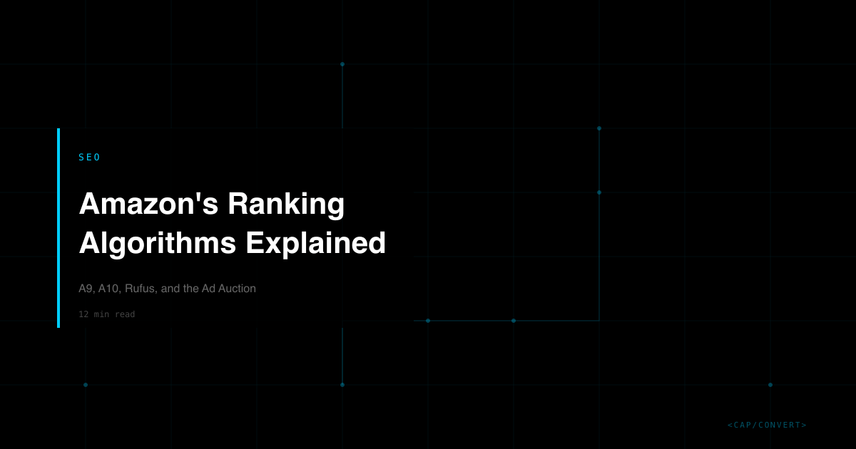 Amazon's Ranking Algorithms Explained: A9, A10, Rufus, and t | Capconvert