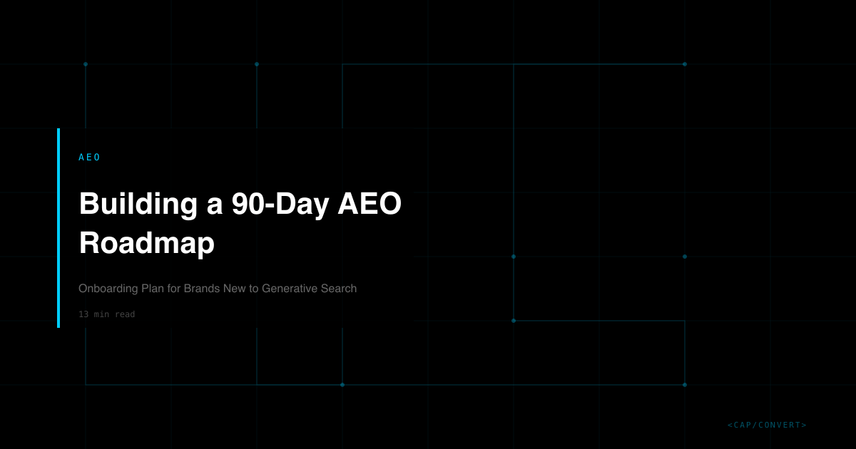 Building a 90-Day AEO Roadmap | Capconvert