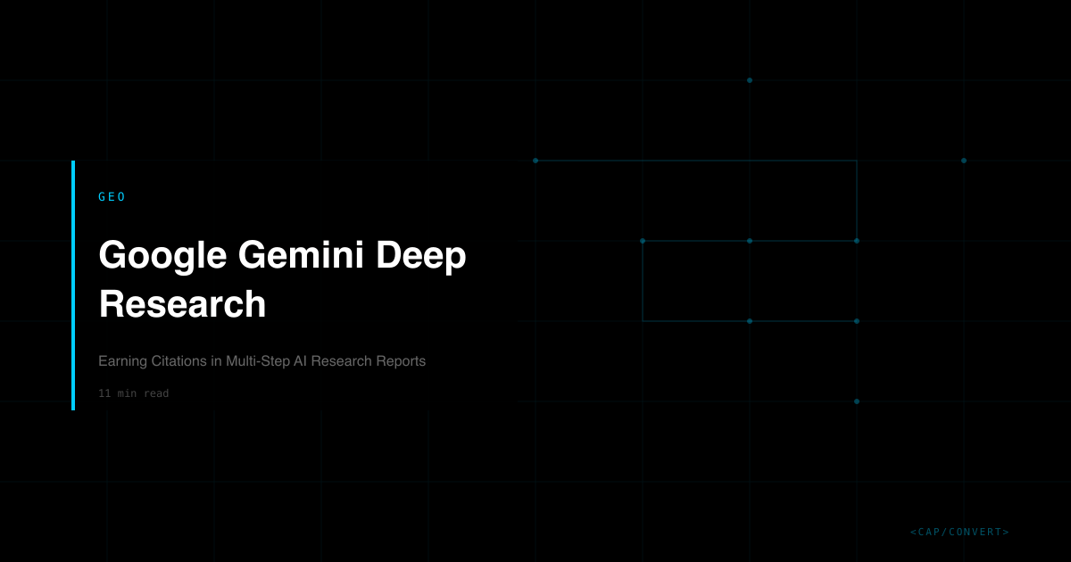 Google Gemini Deep Research GEO | Capconvert
