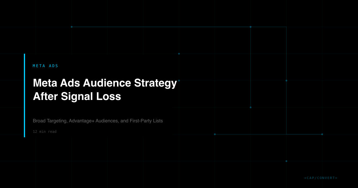 Meta Audience Strategy After Signal Loss | Capconvert
